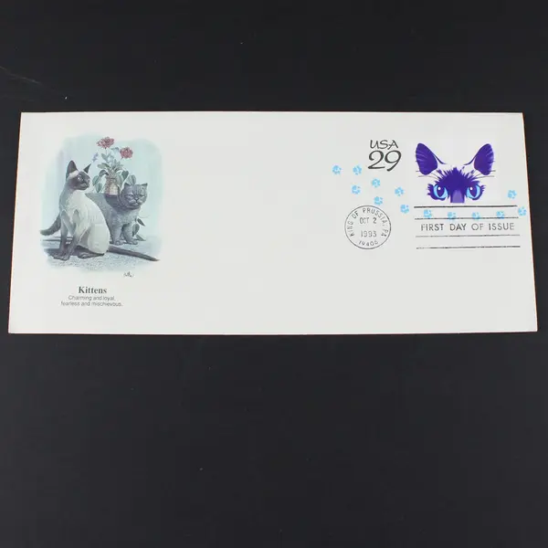1993 Kittens 29c Scott U630 Stationery FDC Fleetwood Cachet