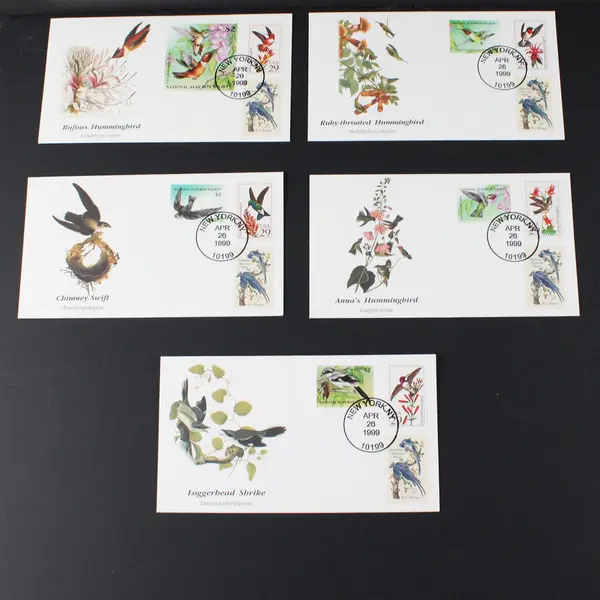 Set of 5 National Audubon Society Conservation FDC Fleetwood 1999