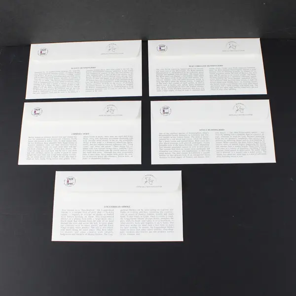 Set of 5 National Audubon Society Conservation FDC Fleetwood 1999