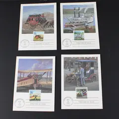 Set Of 4 USPS Mail Transport Stamps 1989 FDC Maximum Cards Series 8847 #2-5