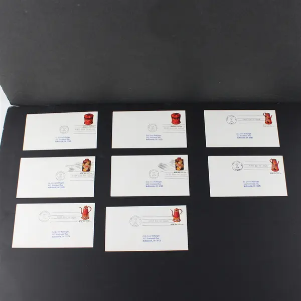Lot Of 8 Pennsylvania Toleware Stamp 1979 SC #1775-78 First Day Covers