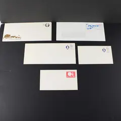 Lot of 5 Mixed 1970s-1990s US Postal Stationery Covers