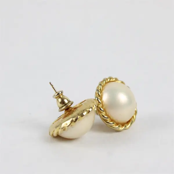 Lot of 5 Pairs Vintage Gold Silver Tone Costume Jewelry Earrings