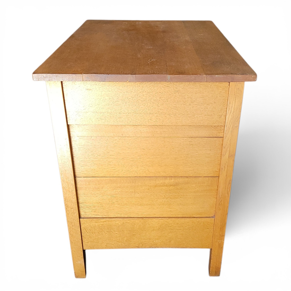 Vintage Small Oak Wooden Student Desk With 4 Drawers - Local Pickup Only
