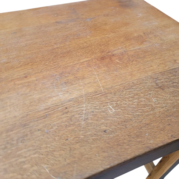 Vintage Small Oak Wooden Student Desk With 4 Drawers - Local Pickup Only