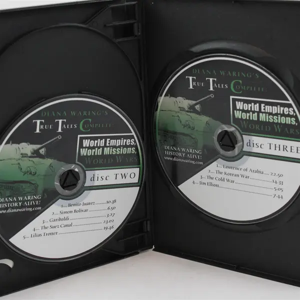 Diana Waring True Tales Complete 3 Disc Audio CD World Empires Missions Wars