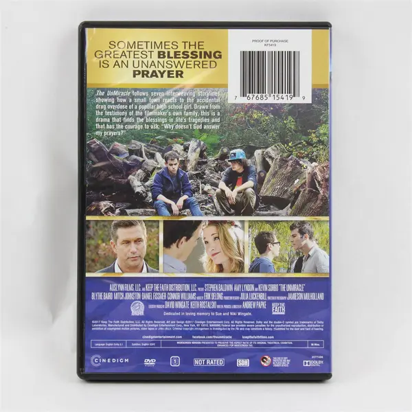 The Unmiracle DVD Kevin Sorbo Stephen Baldwin