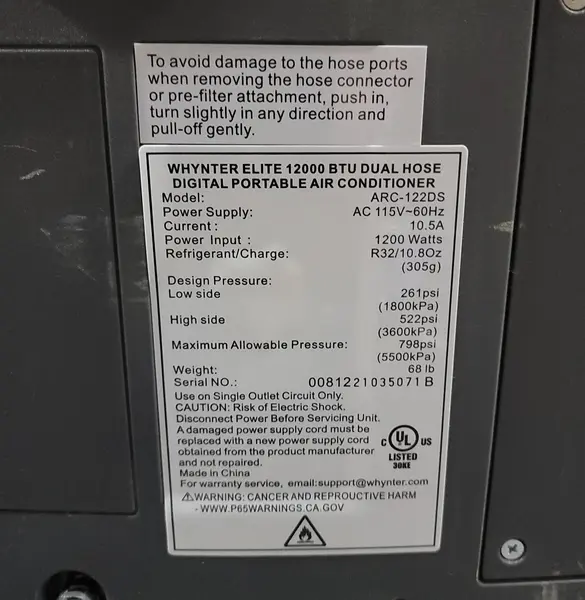 Whynter ARC-122DS 12000BTU Portable Air Conditioner Tested Working