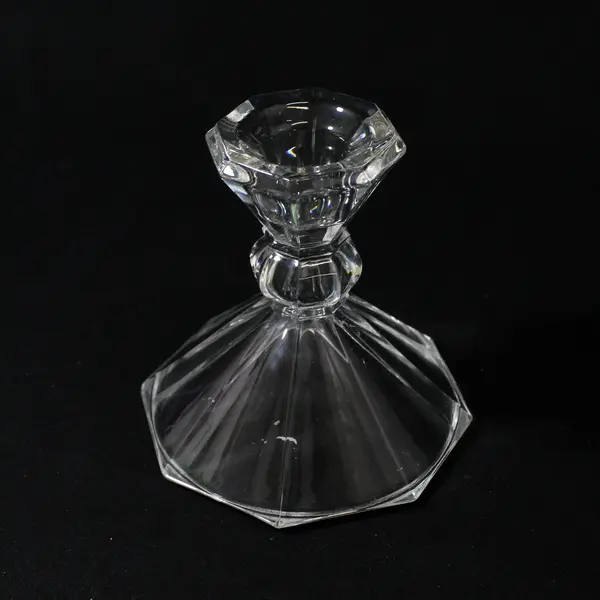 Set of 4 Octagon Crystal Candle Holders For Tealight or Taper Candles