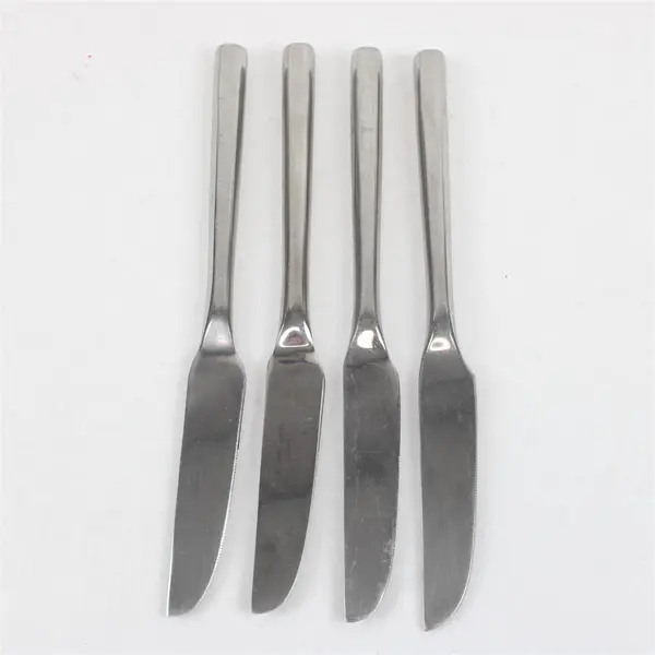 Lot of 4 Hampton Silversmiths Dinner Knives HSV10 Stainless Steel Flatware Set