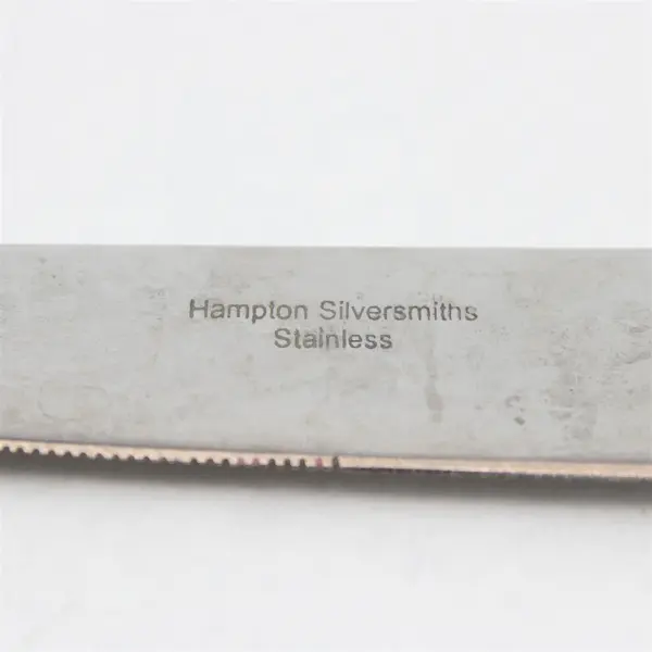 Lot of 4 Hampton Silversmiths Dinner Knives HSV10 Stainless Steel Flatware Set
