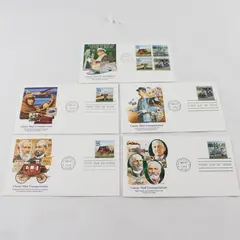 Set Of 5 Classic Mail Transportation 1989 SC #2434-37 FDC Fleetwood Cachet