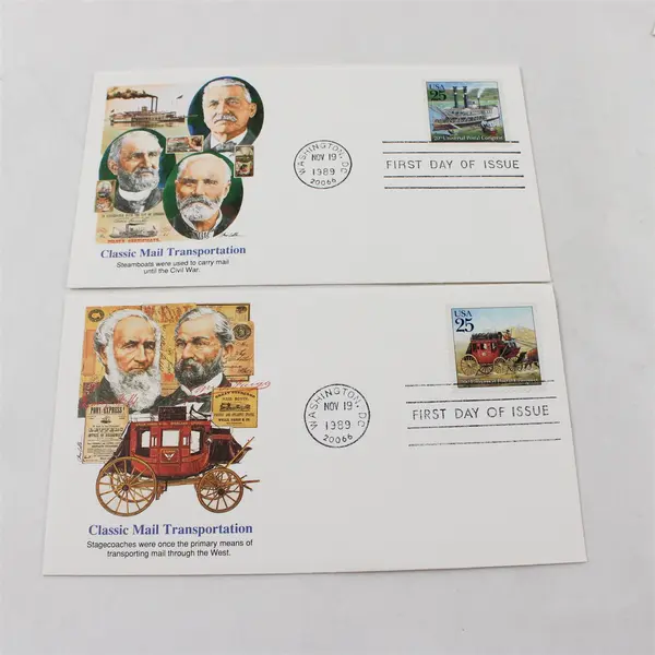 Set Of 5 Classic Mail Transportation 1989 SC #2434-37 FDC Fleetwood Cachet