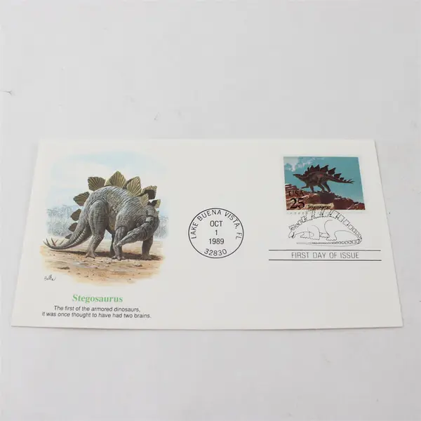 Set Of 4 Prehistoric Animals Stamps 1989 SC# 2422-25 FDC Fleetwood Cachet