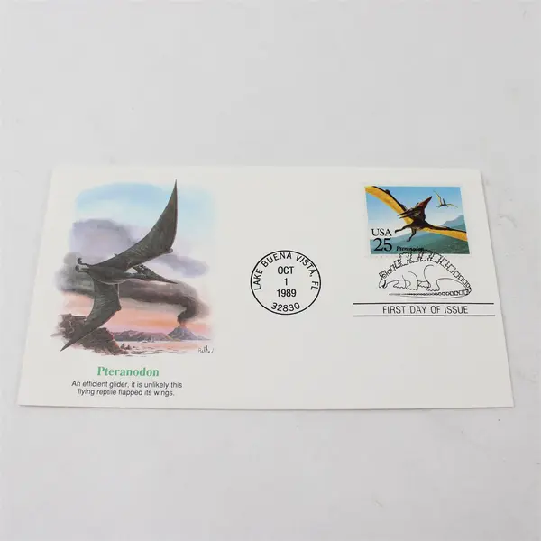 Set Of 4 Prehistoric Animals Stamps 1989 SC# 2422-25 FDC Fleetwood Cachet