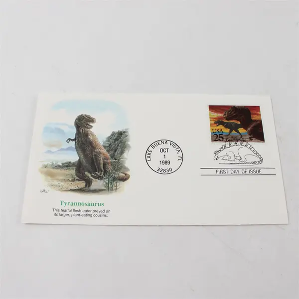 Set Of 4 Prehistoric Animals Stamps 1989 SC# 2422-25 FDC Fleetwood Cachet