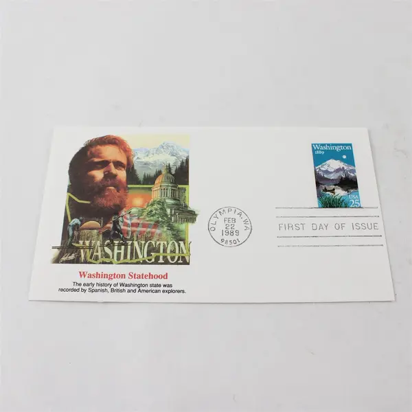 Set Of 4 Statehood Centennial ND SD WA MT Stamps FDC 1989 Fleetwood