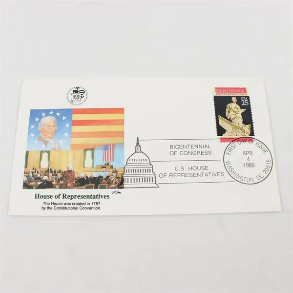 Set Of 2 Bicentennial Of Congress Stamp 1989 Fleetwood First Day Covers
