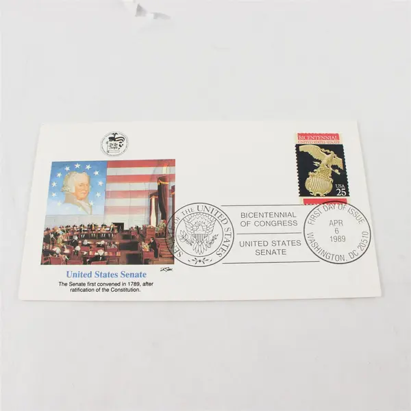 Set Of 2 Bicentennial Of Congress Stamp 1989 Fleetwood First Day Covers