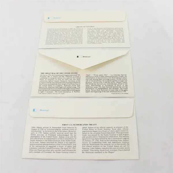 Lot Of 3 US History 1982 Fleetwood First Day Covers 