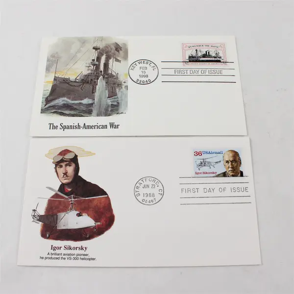 Lot Of 9 Mixed Stamp Fleetwood First Day Covers 1977-1998