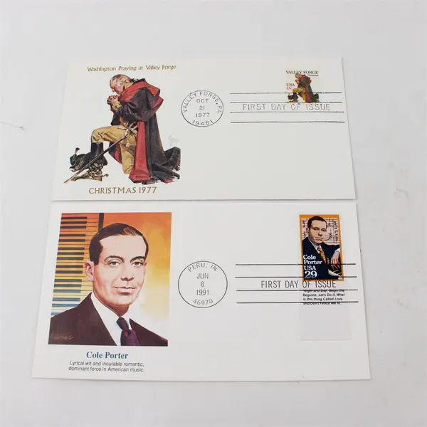 Lot Of 9 Mixed Stamp Fleetwood First Day Covers 1977-1998
