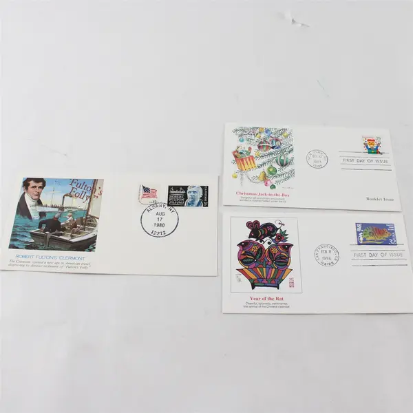 Lot Of 9 Mixed Stamp Fleetwood First Day Covers 1977-1998