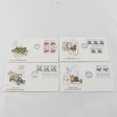Lot of 4 Fleetwood 1987 US First Day Covers FDC Transportation