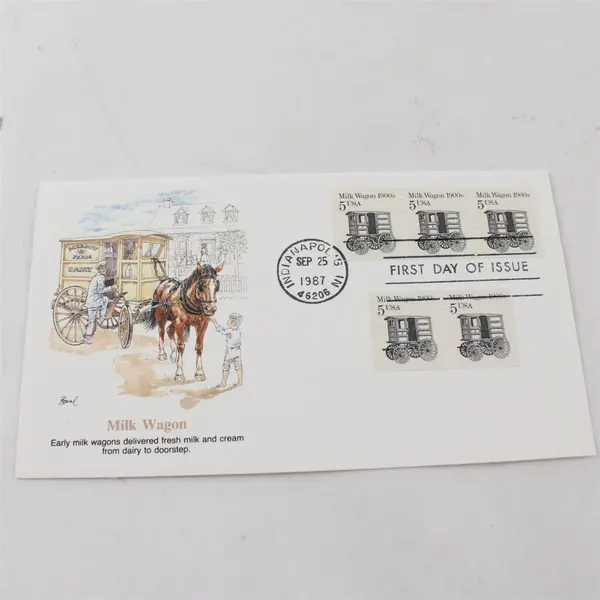Lot of 4 Fleetwood 1987 US First Day Covers FDC Transportation