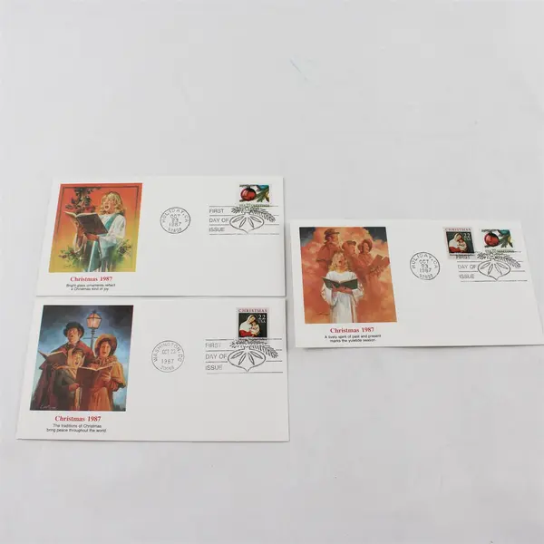 Set Of 3 Christmas 1987 SC #2367-68 Fleetwood First Day Covers