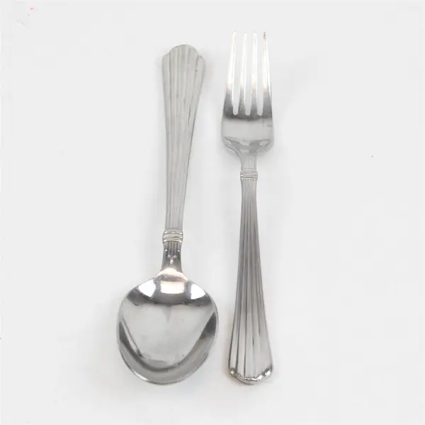 Lot of 2 Hampton Silversmiths HSV107 Stainless Flatware Spoon Fork