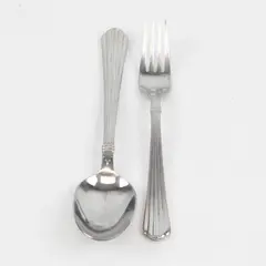 Lot of 2 Hampton Silversmiths HSV107 Stainless Flatware Spoon Fork