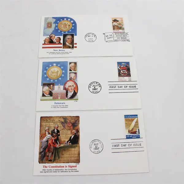 Lot Of 9 US History 1987 Fleetwood First Day Covers