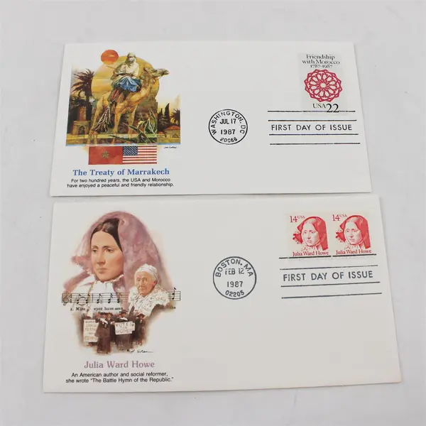 Lot Of 9 US History 1987 Fleetwood First Day Covers