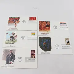 Lot Of 5 Mixed Stamp 1987 Fleetwood First Day Covers