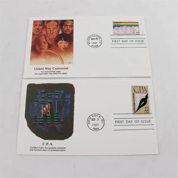 Lot Of 5 Mixed Stamp 1987 Fleetwood First Day Covers