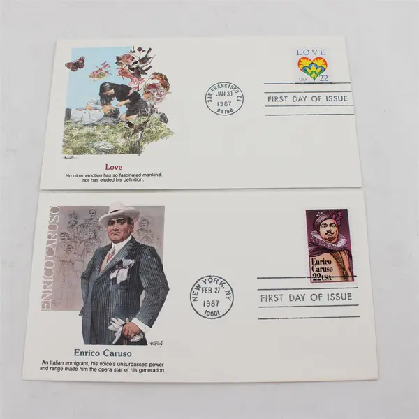 Lot Of 5 Mixed Stamp 1987 Fleetwood First Day Covers