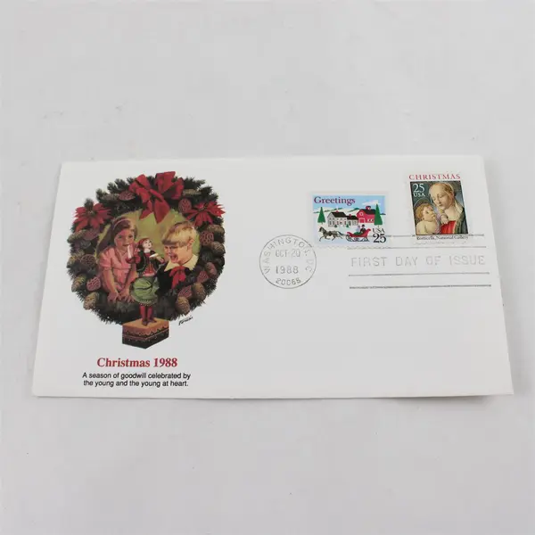 Set Of 3 Christmas 1988 Stamps SC #2399-2400 Fleetwood First Day Covers