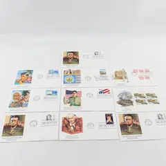 Lot Of 10 Mixed Stamp 1990 Fleetwood First Day Covers