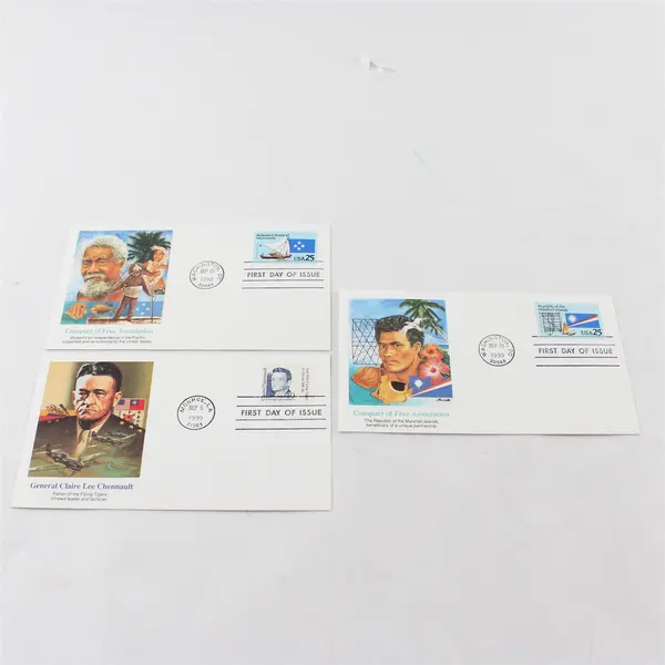 Lot Of 10 Mixed Stamp 1990 Fleetwood First Day Covers