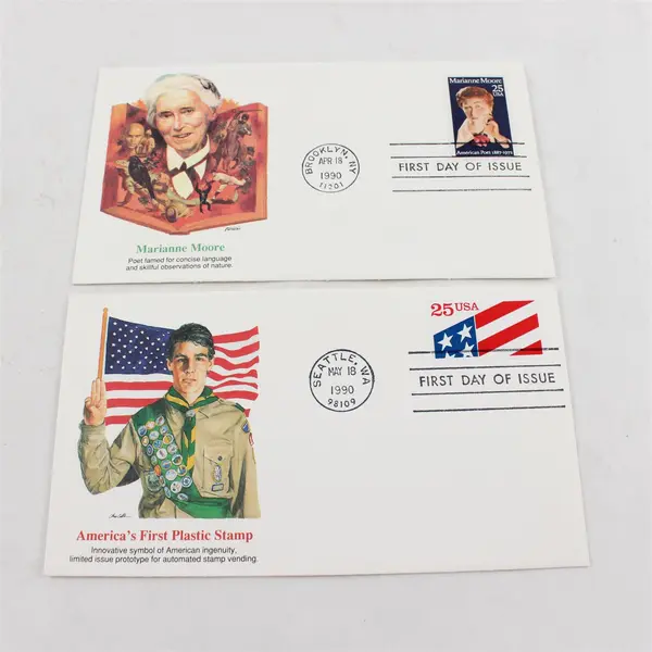 Lot Of 10 Mixed Stamp 1990 Fleetwood First Day Covers