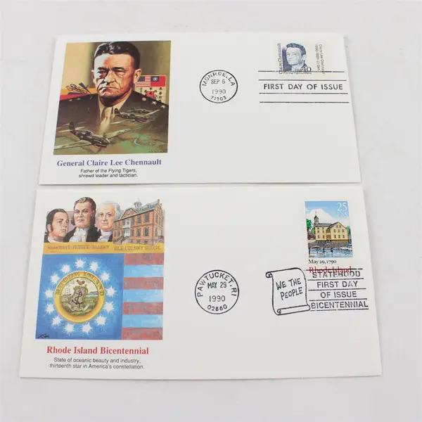 Lot Of 10 Mixed Stamp 1990 Fleetwood First Day Covers