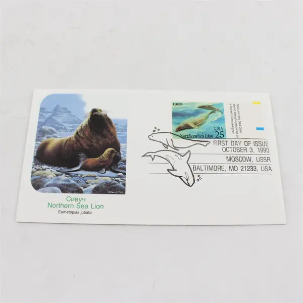 Set Of 4 US-USSR Joint Issue Sea Creature Stamps 1990 Fleetwood First Day Covers