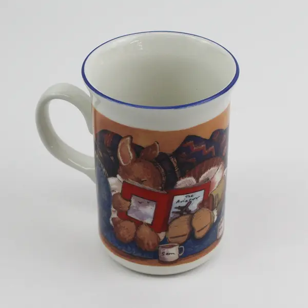 Country Companions Tea Coffee Mug by Gordon Fraser Animals Reading