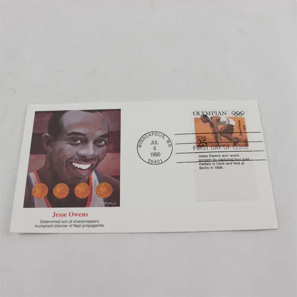 Set Of 5 Olympians Stamps 1990 #2496-2500 Fleetwood First Day Covers
