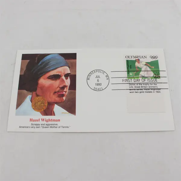 Set Of 5 Olympians Stamps 1990 #2496-2500 Fleetwood First Day Covers