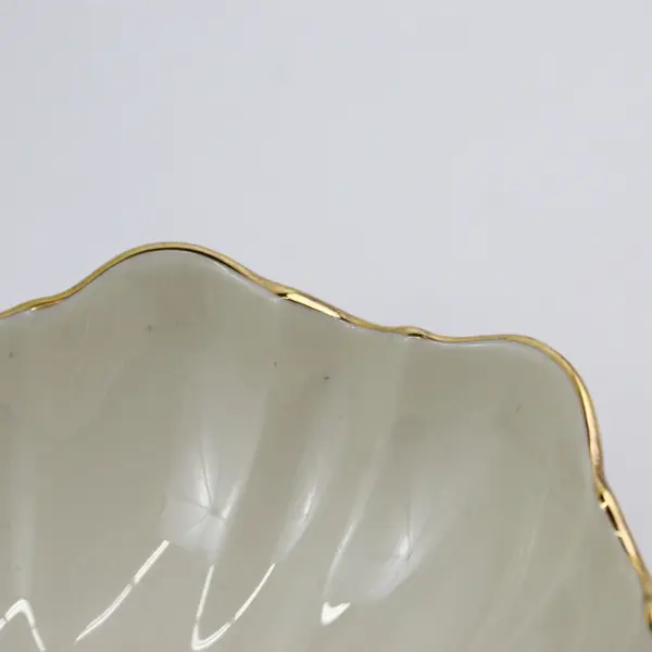 Lenox China Symphony Giftware Oval Centerpiece Bowl Cream W/ Gold Trim 10.75"