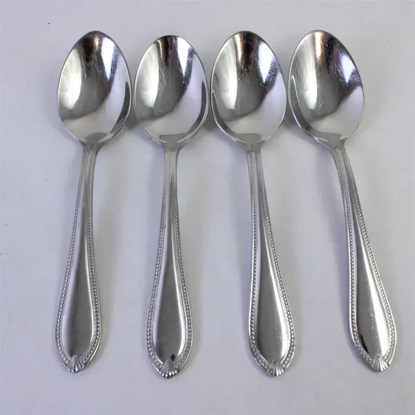 Lot of 4 Reed & Barton Place Spoons Whitley 18/10 Stainless Steel Flatware Set