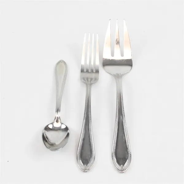 Lot of 3 Reed & Barton Whitley Flatware Meat Fork Dinner Fork Teaspoon Stainless