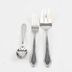 Lot of 3 Reed & Barton Whitley Flatware Meat Fork Dinner Fork Teaspoon Stainless